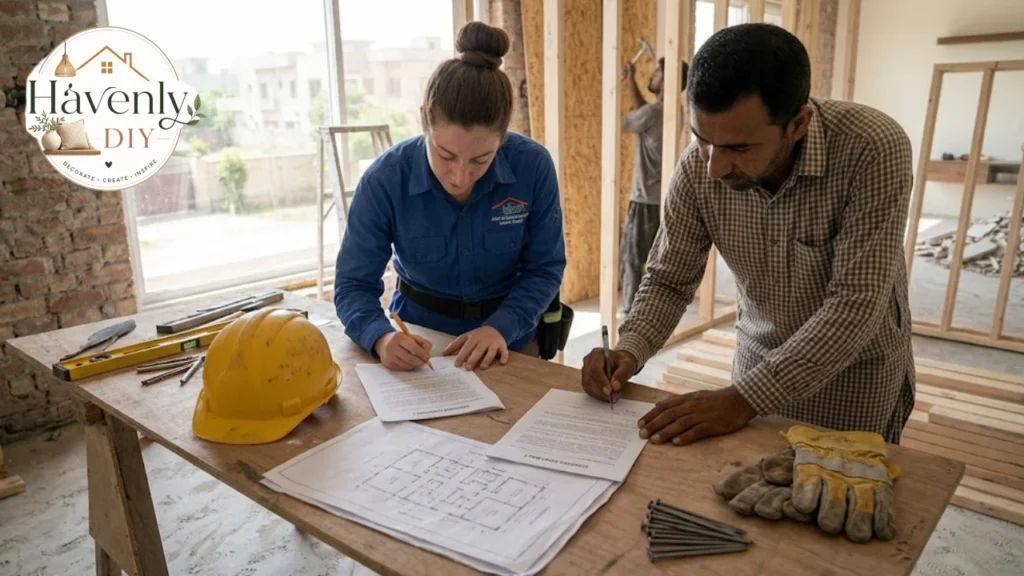 Planning a home project with a contractor