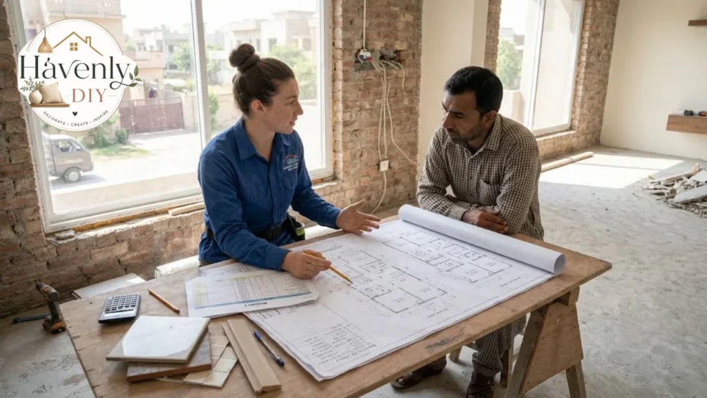Planning a home project with a contractor