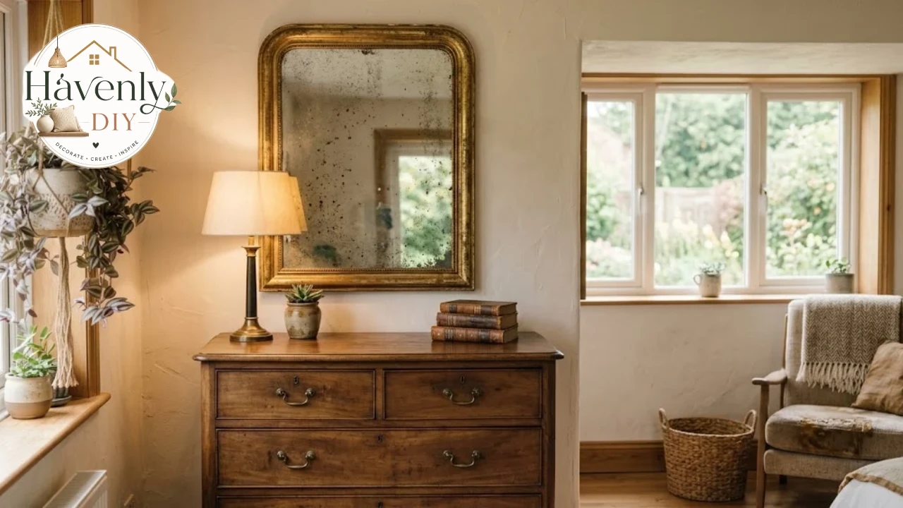 Antiques styled in a warm living room