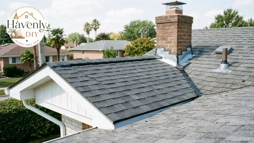 Roof section repaired after a leak