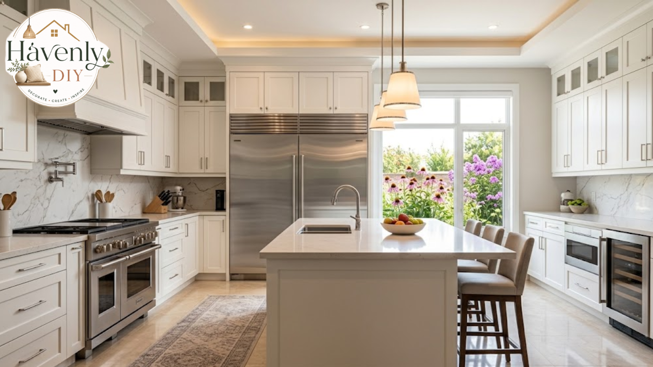 Built-in Sub-Zero refrigerator in a luxury kitchen